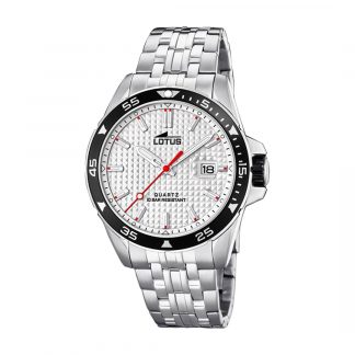Lotus Men's White Excellent Stainless Steel Watch Bracelet