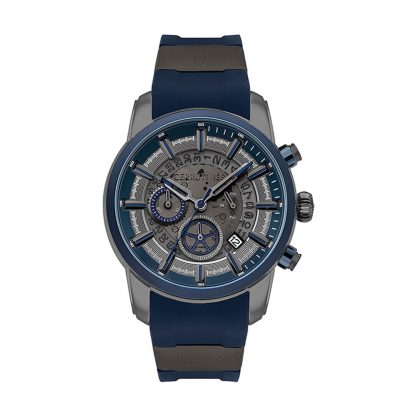 CERRUTI Tesero Blue Rubber Chronograph Watch Galerie