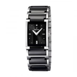 Festina Womans Black Steel Watch Bracelete F16536/2