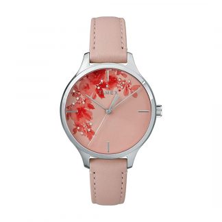 Crystal Bloom With Swarovski® Crystals 36mm Leather Strap