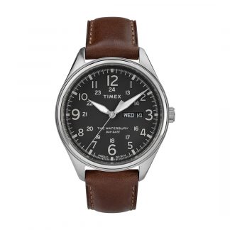 Waterbury Traditional Day Date 42mm Leather Strap