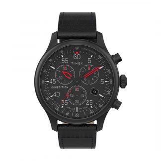 Expedition Field Chronograph 43mm Leather Strap