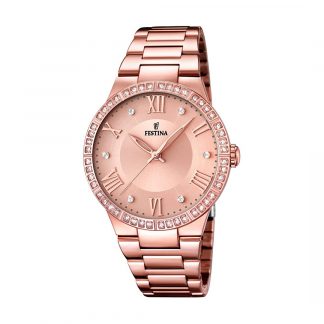 Festina Boyfriend Collection Watch F16721/2 Pink Steel Bracelet Woman